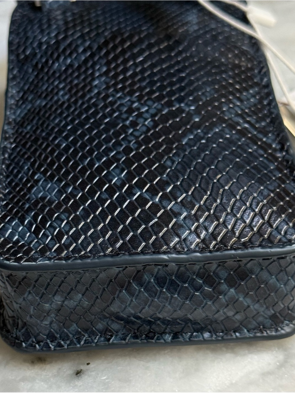 NWT Hammitt 424 Cellphone Crossbody Bag in “Bay Blue” Snake Leather - Picture 8 of 10